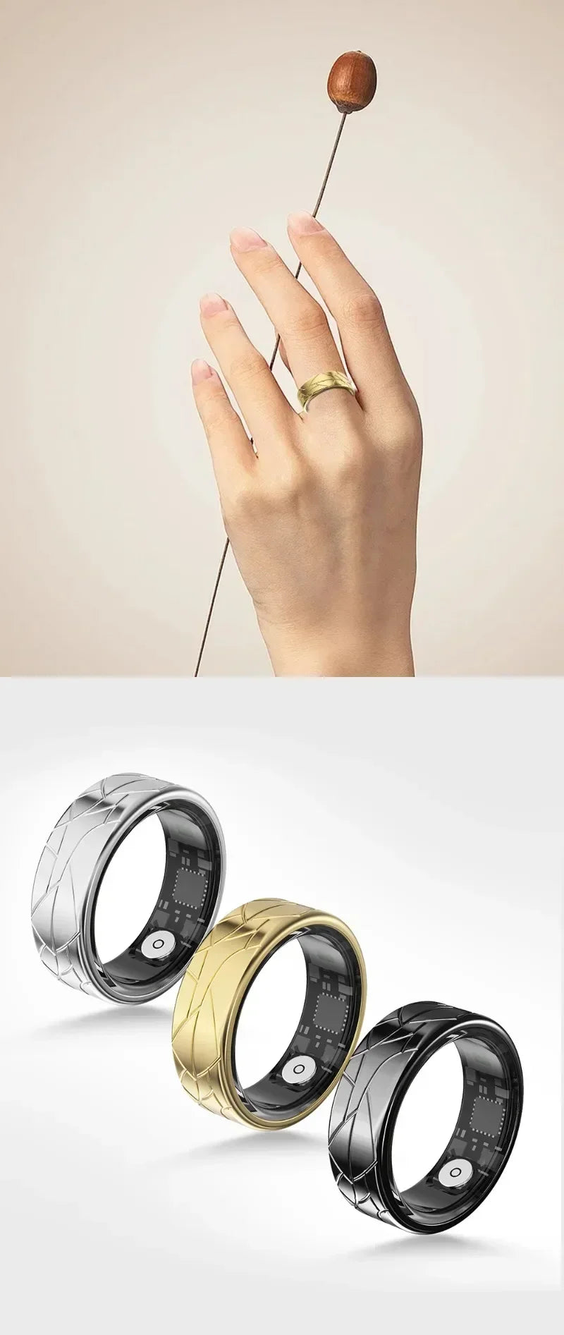 Titan Smart Ring – Precision Health Tracking in a Bold Textured Design